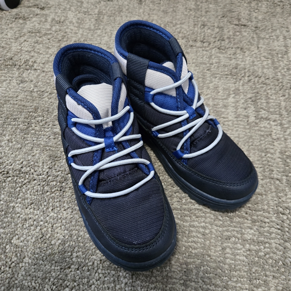 Kids Blue High-Top Sneakers